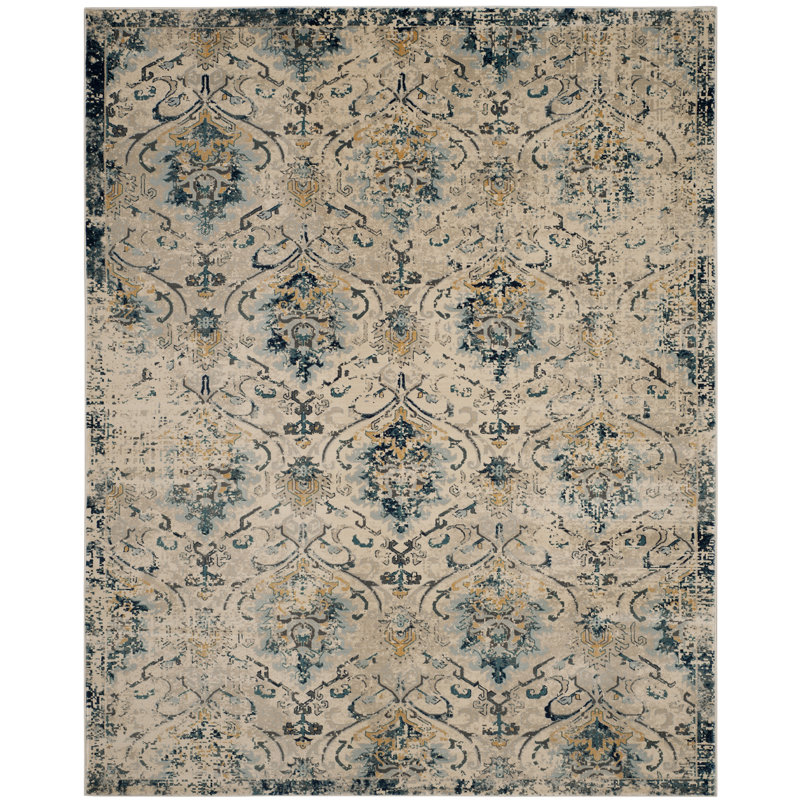 Wrought Studio Sorrentino Gray/Orange Area Rug Wayfair